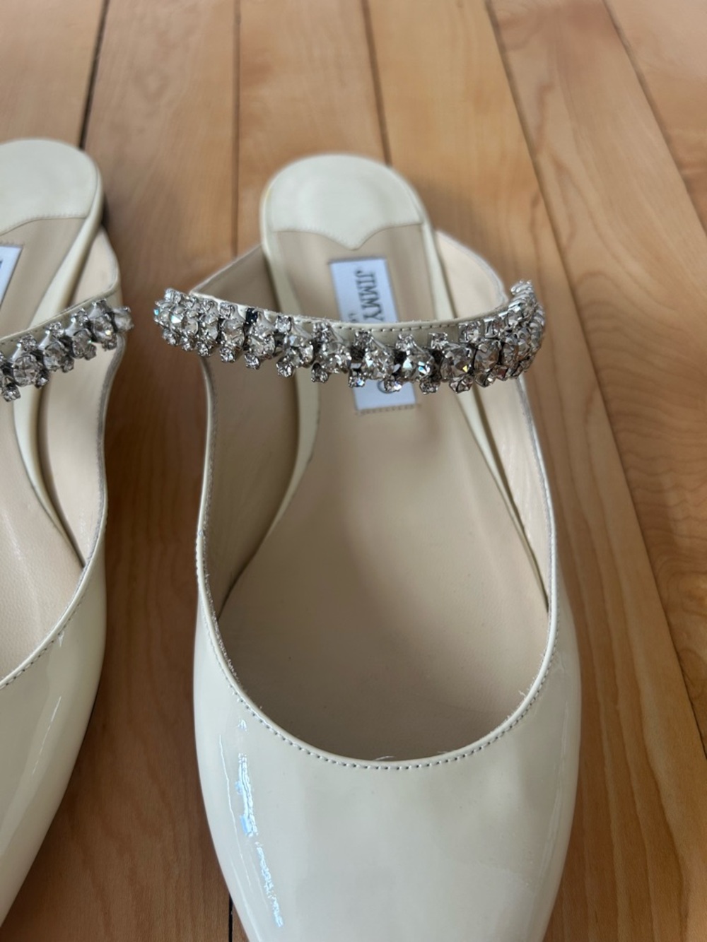 Jimmy Choo Off White “Linen” Bing Slip on Flats - 40 - Picture 6 of 9